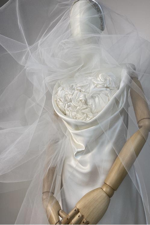 Фата длинная с драпировкой