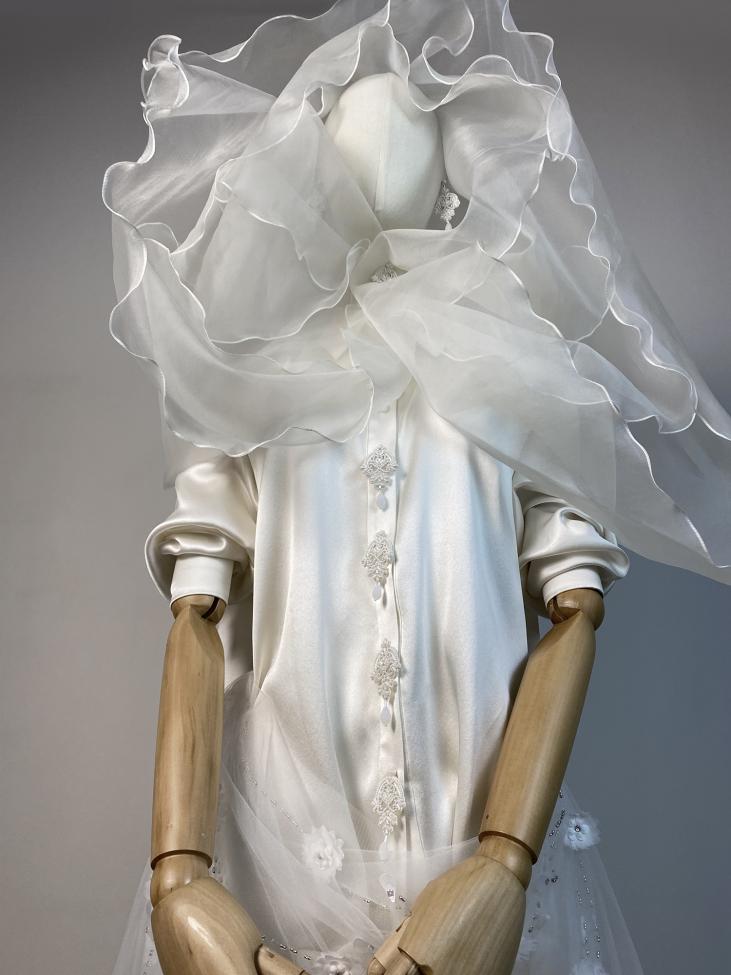 Фата из органзы Гардения