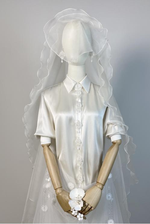 Фата на лицо из органзы "солнце моё"