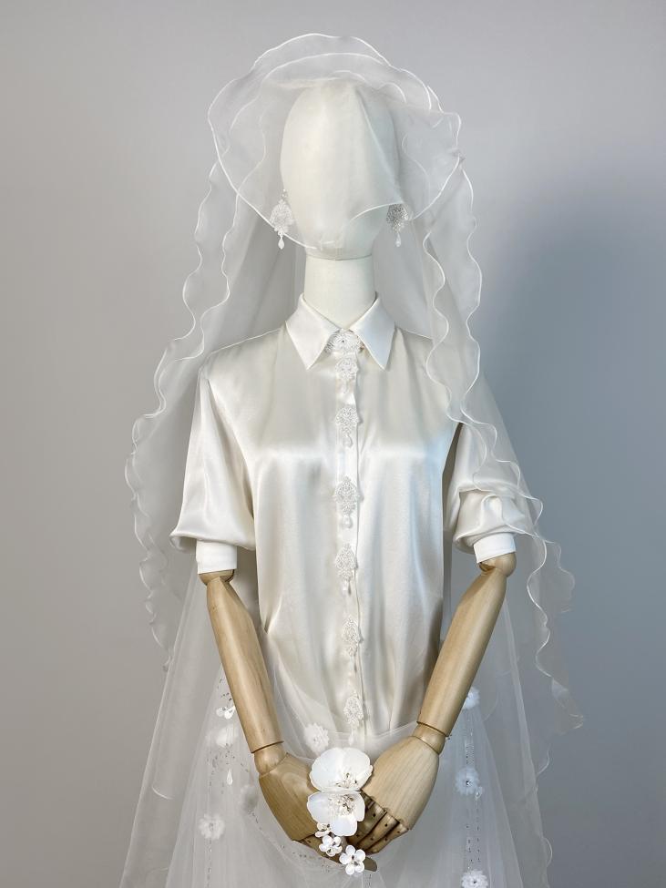 Фата на лицо из органзы "солнце моё"