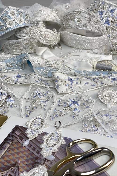 Кокошник голубой Аля