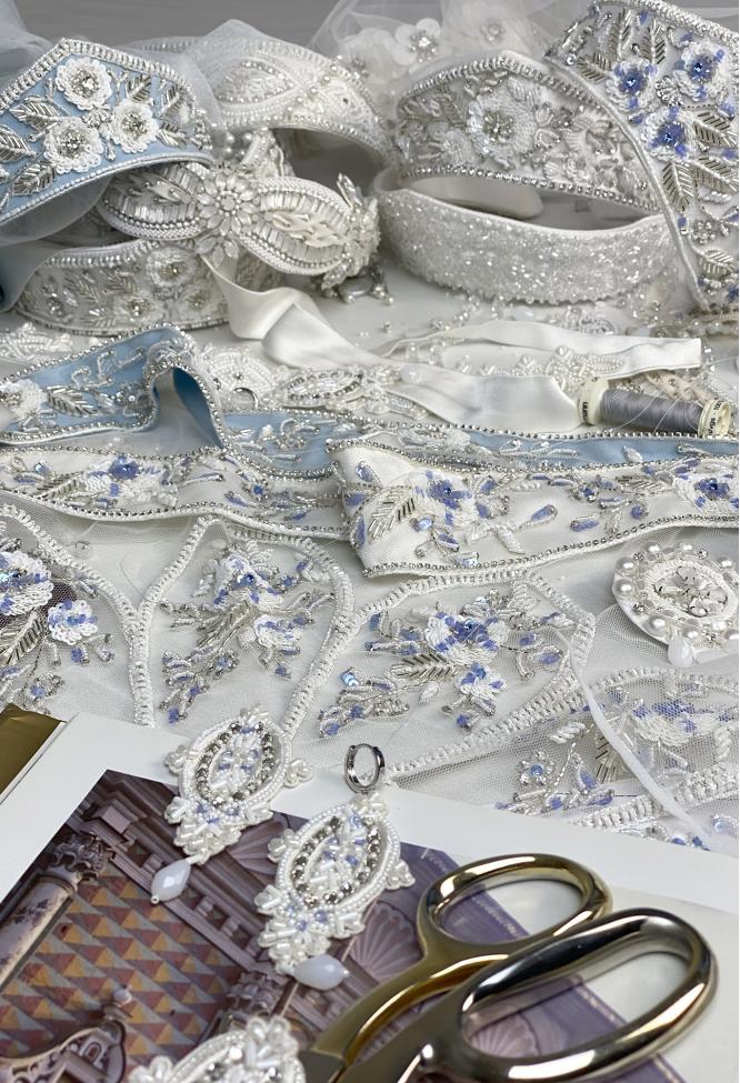 Кокошник голубой Аля