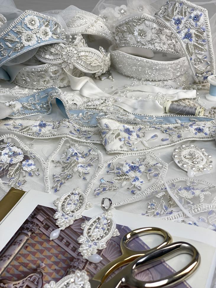 Кокошник голубой Аля