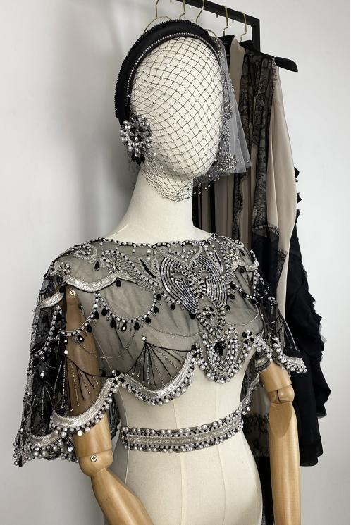 Накидка вечерняя с камнями