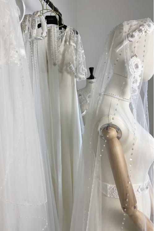 Ободок с цветами свадебный