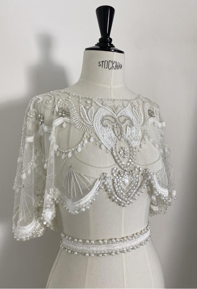 Накидка свадебная с вышивкой NICA