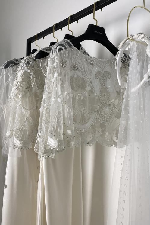 Накидка свадебная с вышивкой NICA