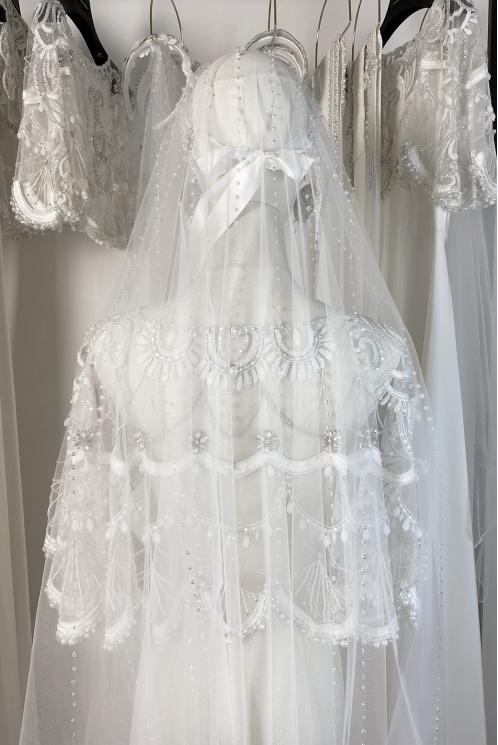 Накидка свадебная с вышивкой NICA