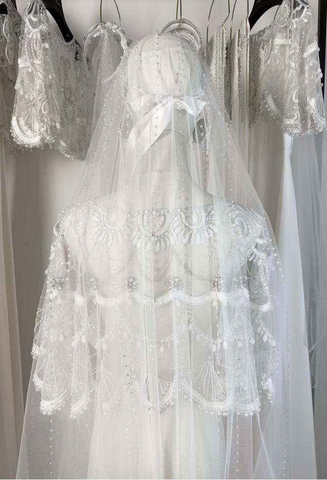 Накидка свадебная с вышивкой NICA