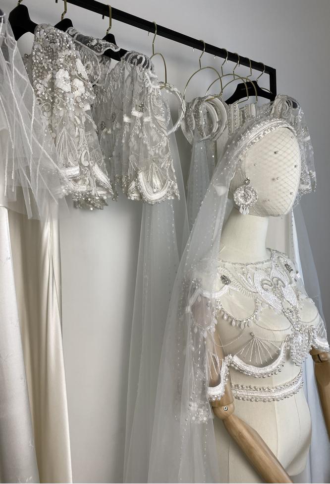 Накидка свадебная с вышивкой NICA