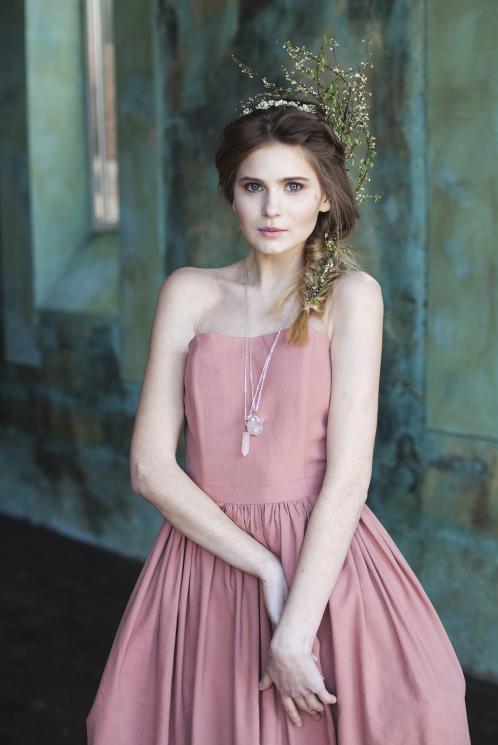 Розовое свадебное платье Crisanti