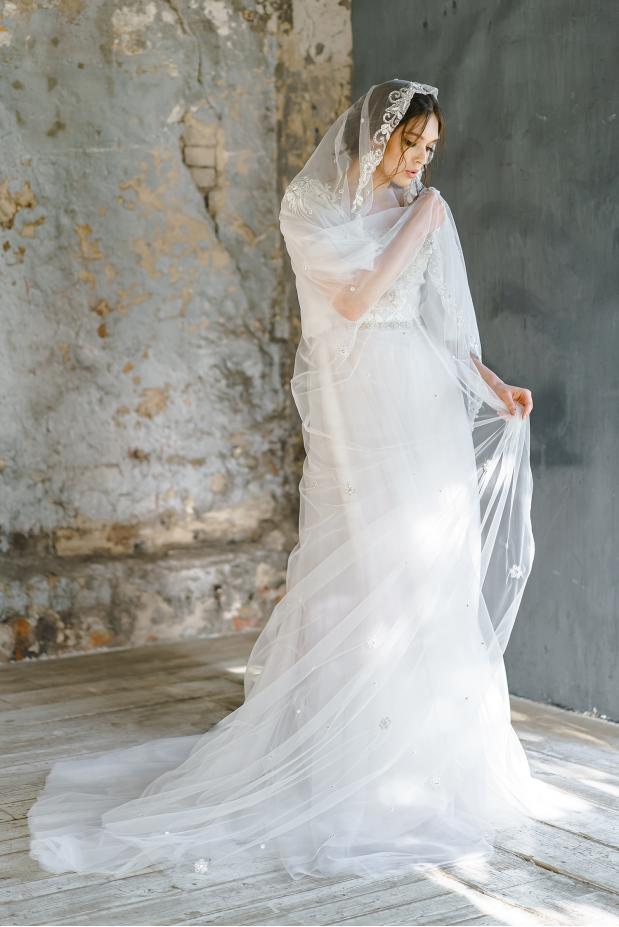 ФАТА С ВЫШИВКОЙ РУЧНОЙ РАБОТЫ АРТ.7327