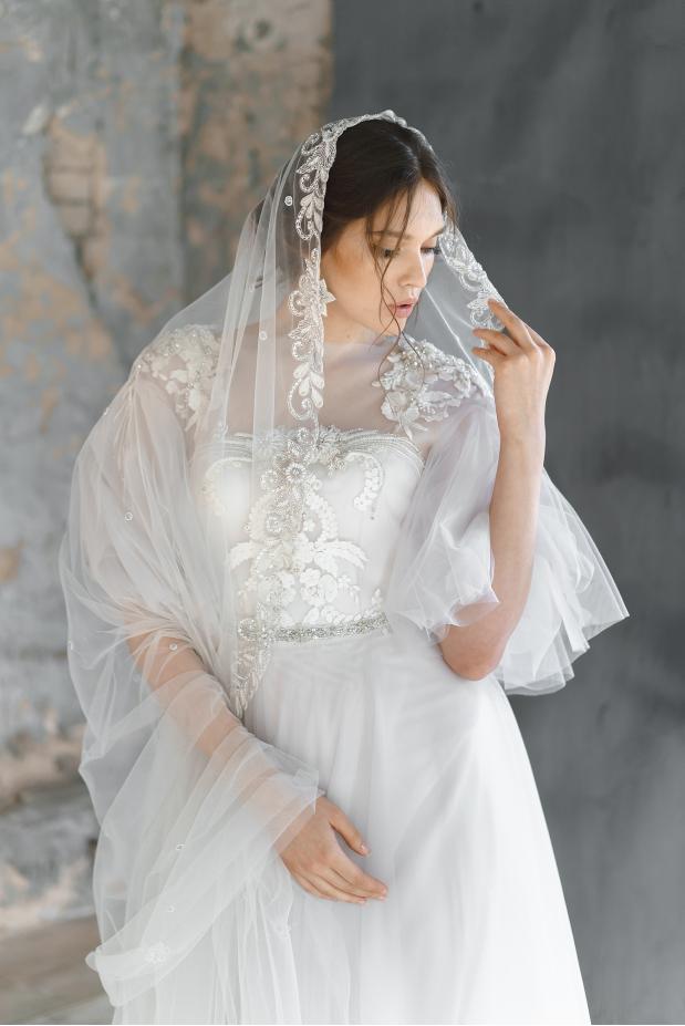 ФАТА С ВЫШИВКОЙ РУЧНОЙ РАБОТЫ АРТ.7327