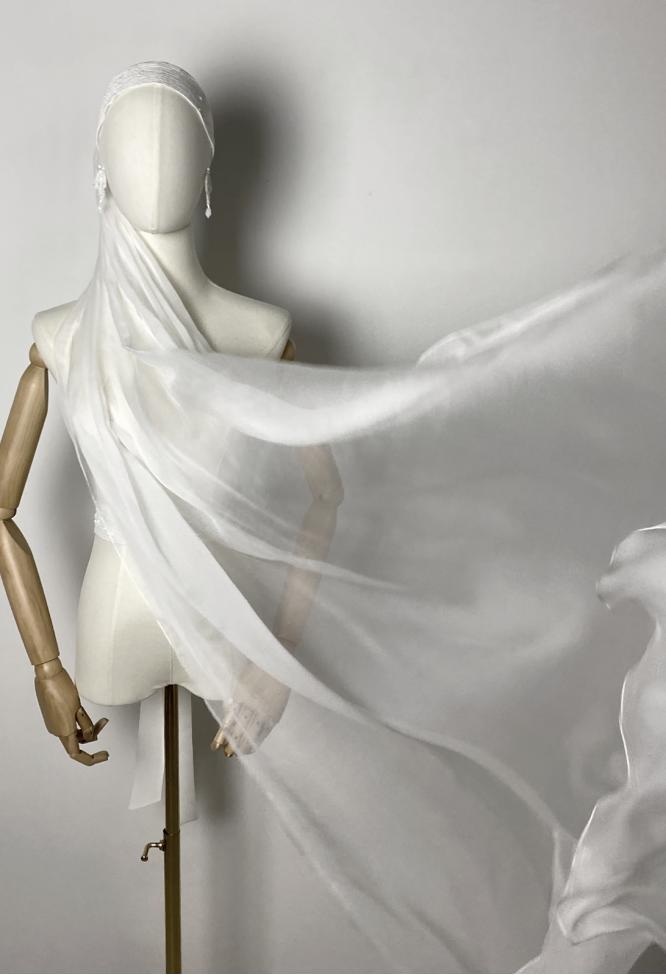 Фата из шёлка шифоновая