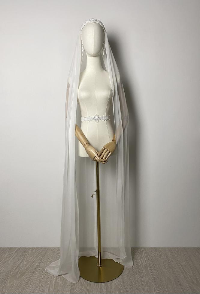 ФАТА СВАДЕБНАЯ ИЗ ШЁЛКА