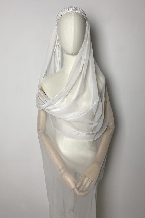 ФАТА СВАДЕБНАЯ ИЗ ШЁЛКА