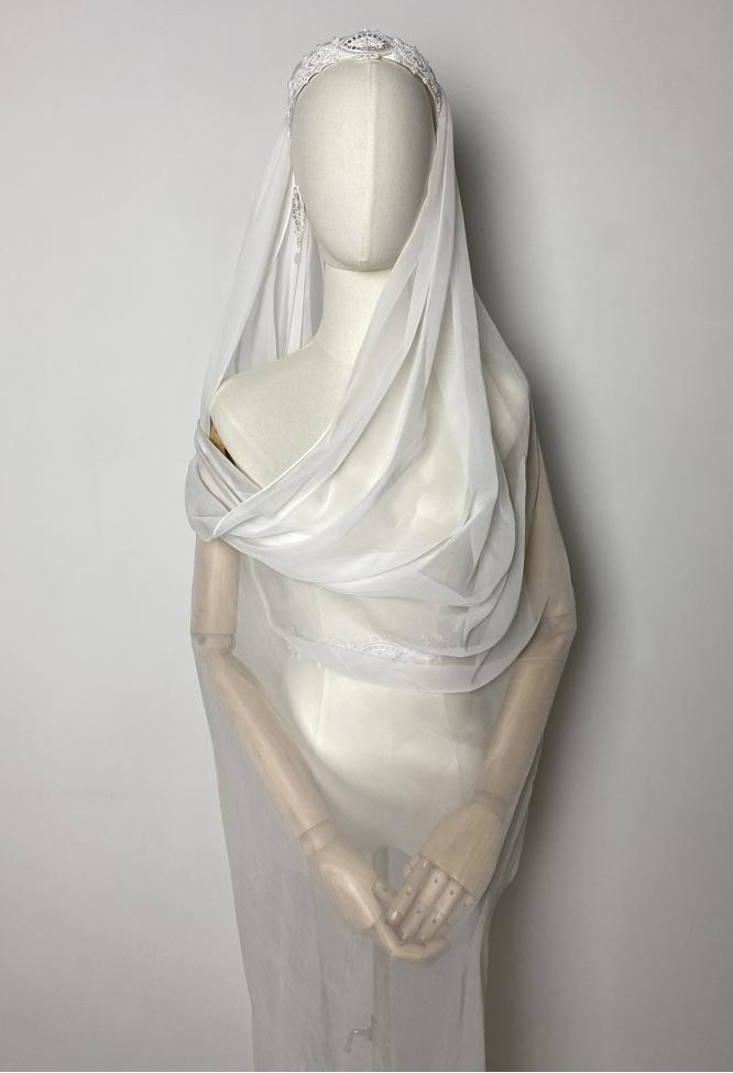 ФАТА СВАДЕБНАЯ ИЗ ШЁЛКА