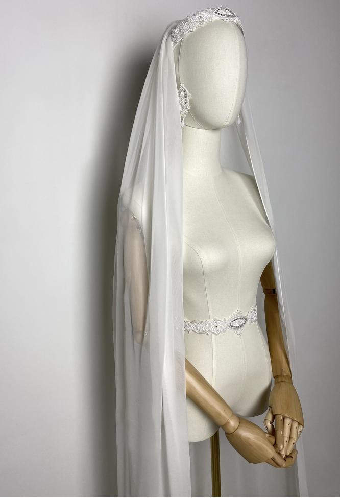 ФАТА СВАДЕБНАЯ ИЗ ШЁЛКА