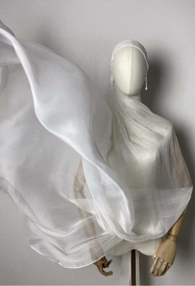 Фата из шёлка шифоновая