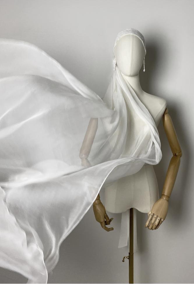 Фата из шёлка шифоновая