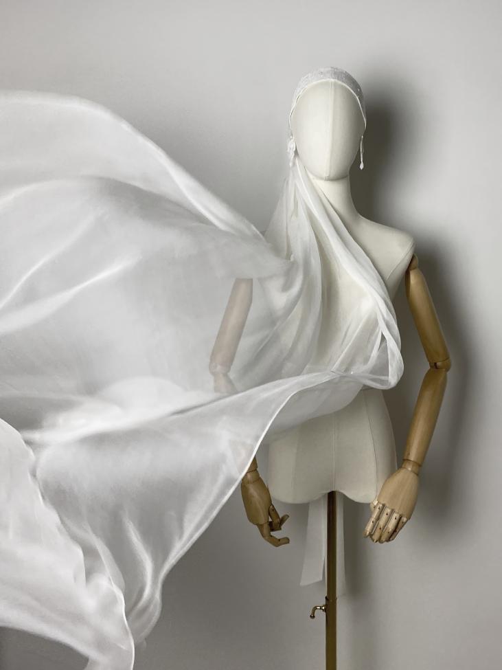 Фата из шёлка шифоновая