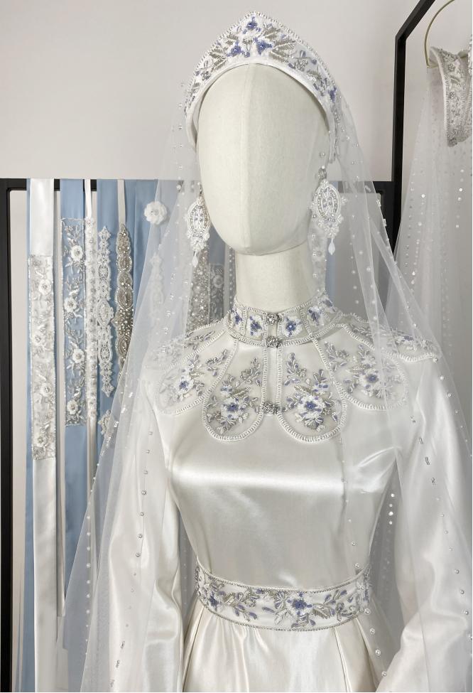 Кокошник Гжель